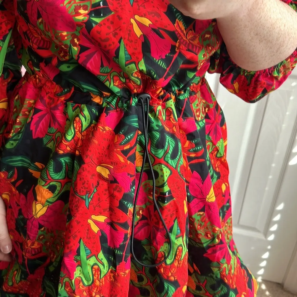 Tropical Bubble Hem Dress - Image 2