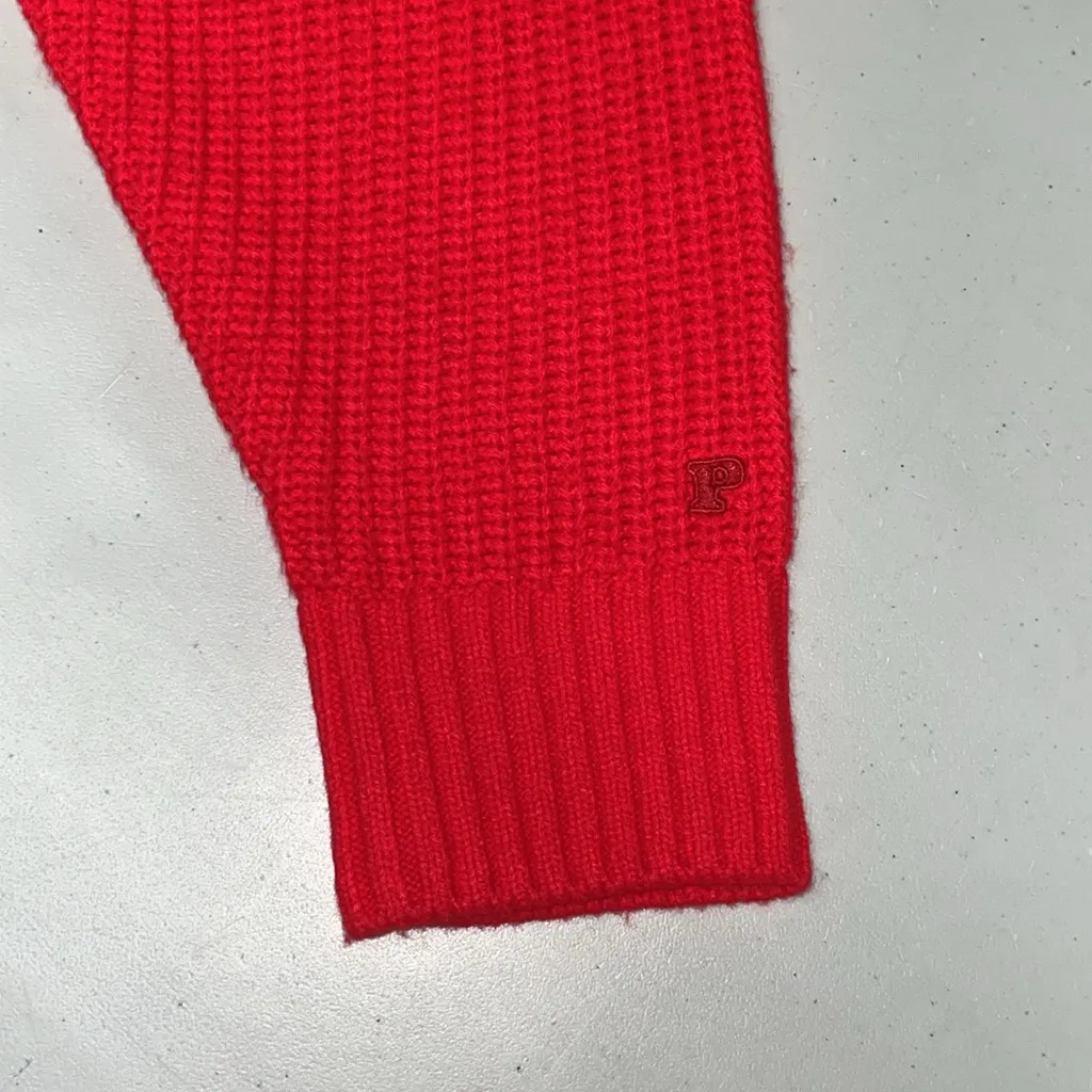 PINK Victoria's Secret NWT Size M Vibrant Red Acrylic Turtleneck Sweater Top - Image 3