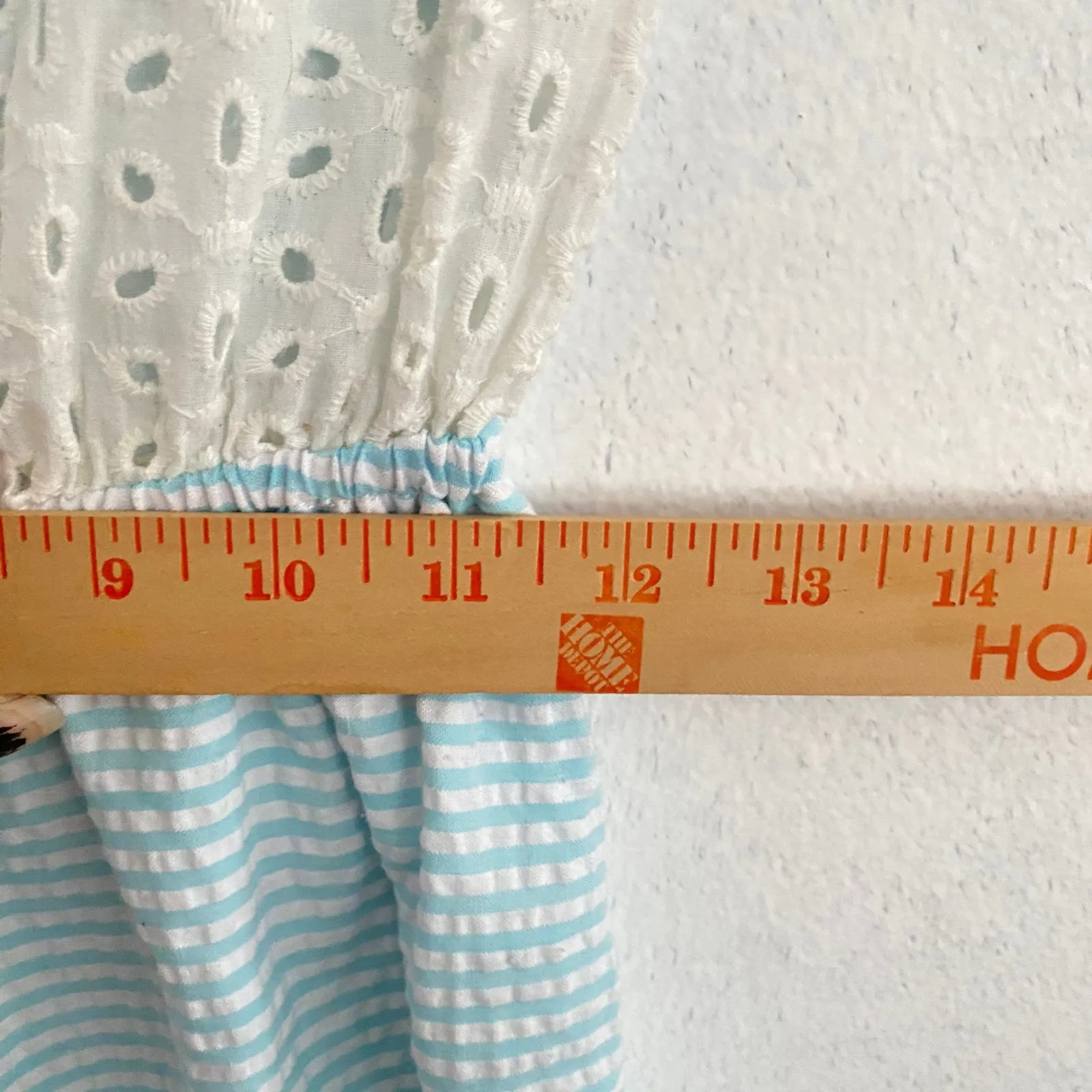 Emmelee Eyelet Striped Elastic Waist A - Image 6