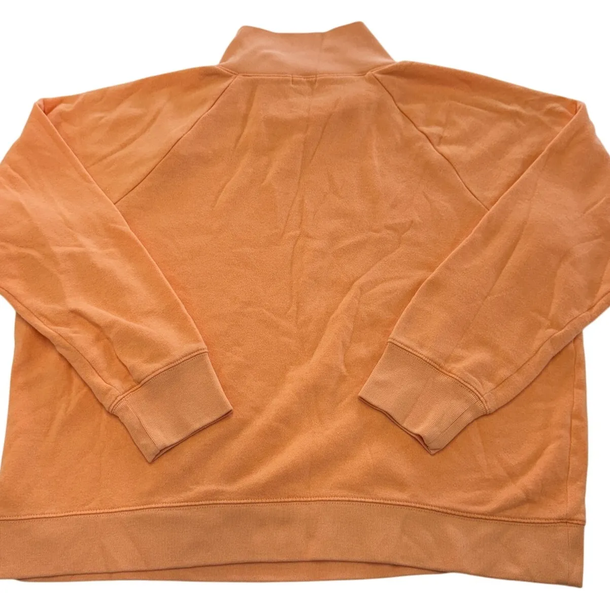 J.Crew Sweater Womens‎ X Large Orange Wide Button Collar Sweatshirt Cloudspun - Image 2