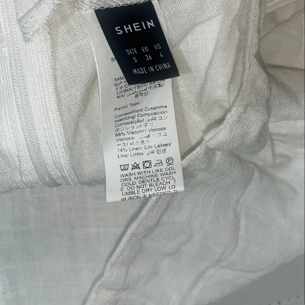 SHEIN White High Waist Women's Shorts - Image 4