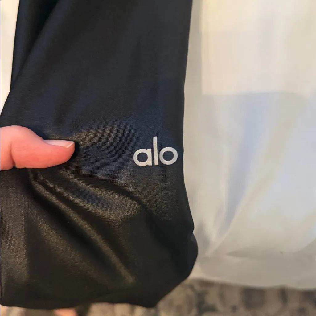 ALO High Shine Leggings, Anthracite, Size S - Image 4