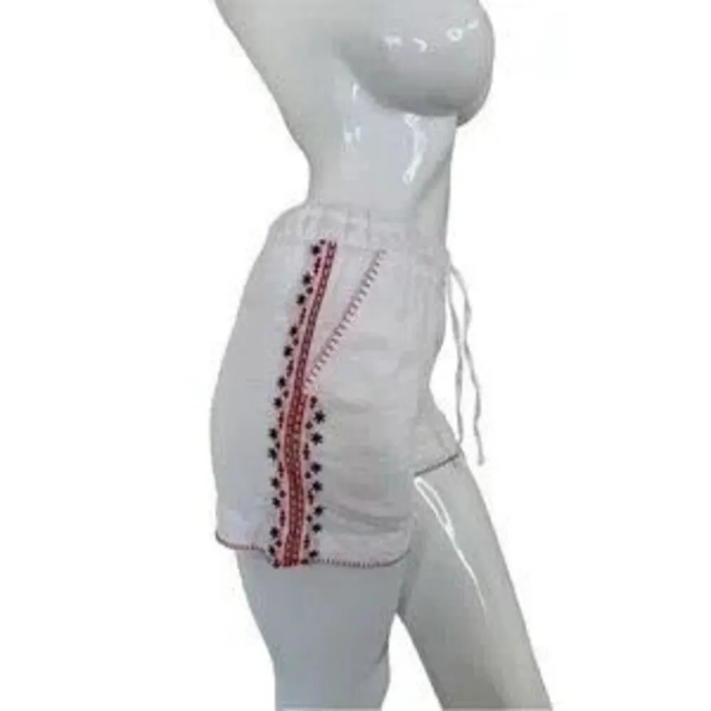 ✨Cynthia Rowley Linen Embroidered Sz Medium White Shorts✨ - Image 3