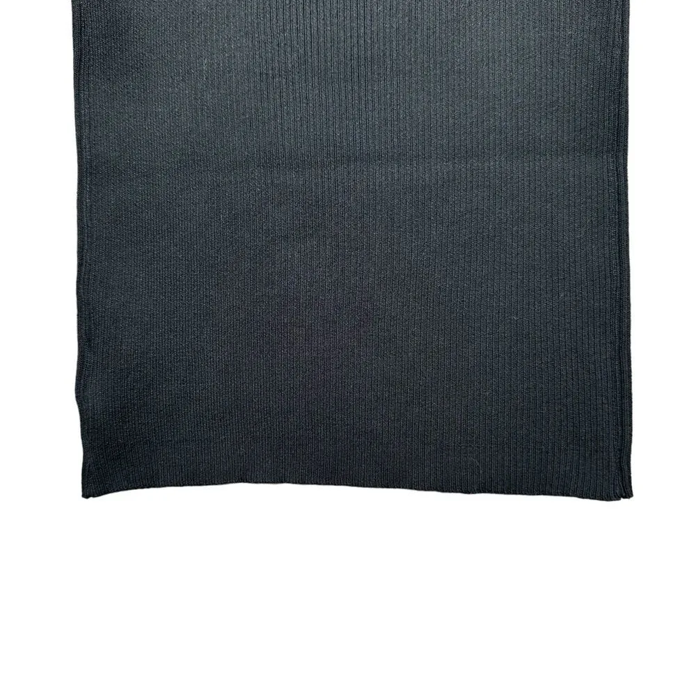 🆕Square Neck Ribbed Knit Black Tank Top - Image 5