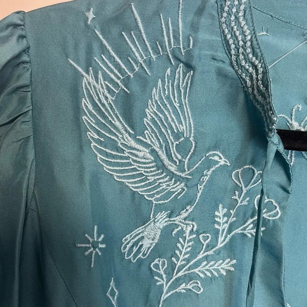 Johnny Was NWOT Christy Flowy Tie Front Whimsical Embroidered Dress XS - Image 13