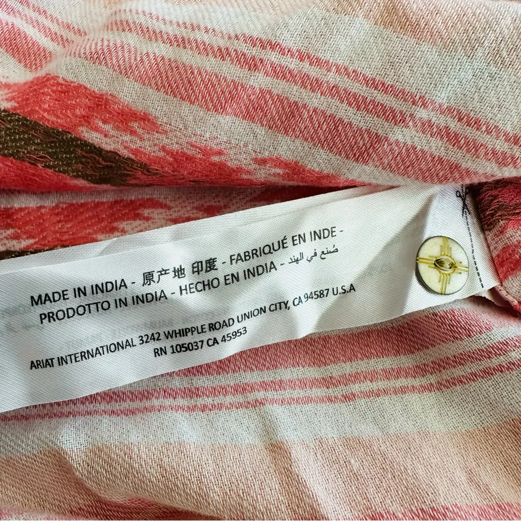 ARIAT Real Billie Jean Pink Coral Southwestern Print Button Up Shirt Size S - Image 9