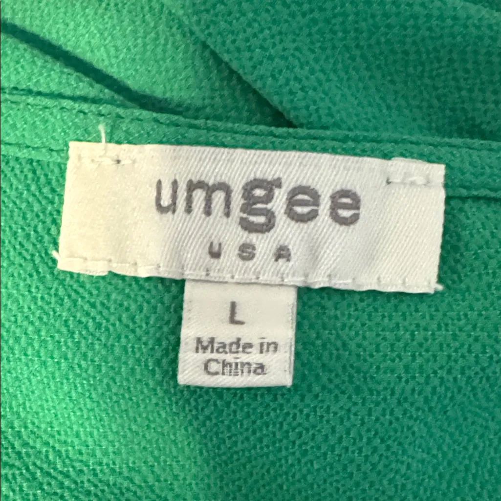 Umgee Emerald Green Blouse with Ruffle Sleeves - Image 4