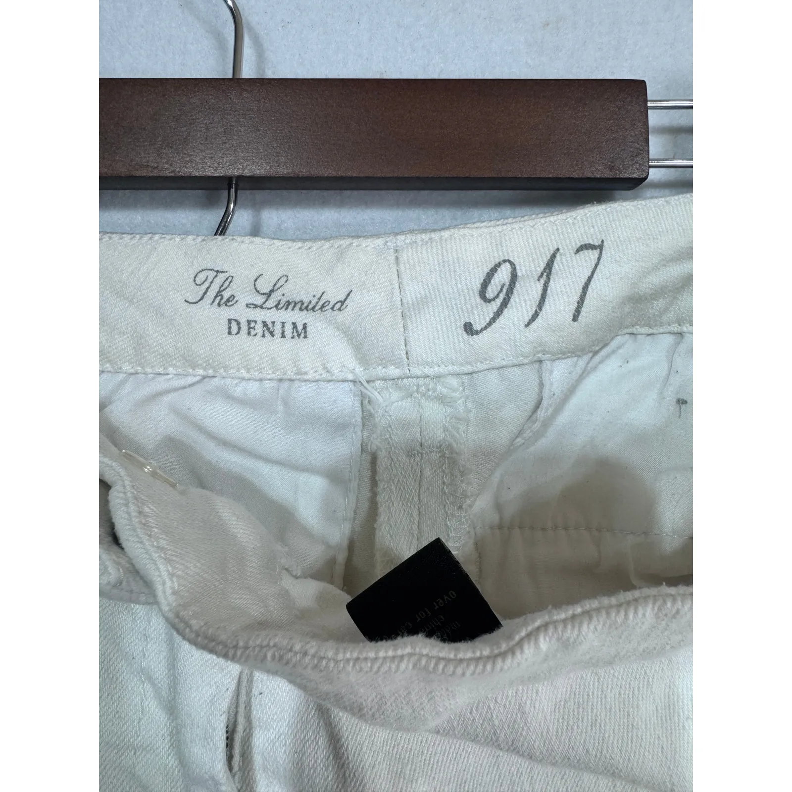 The Limited 917 White‎ Denim Pants Size 6 Mid Rise Straight Leg Classic Style - Image 3