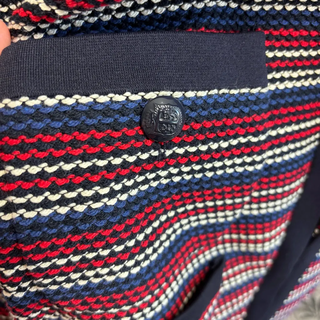TALBOTS Woven Blue Red White Striped Cotton Blend Blazer Jacket Size XL P NEW‎ - Image 12