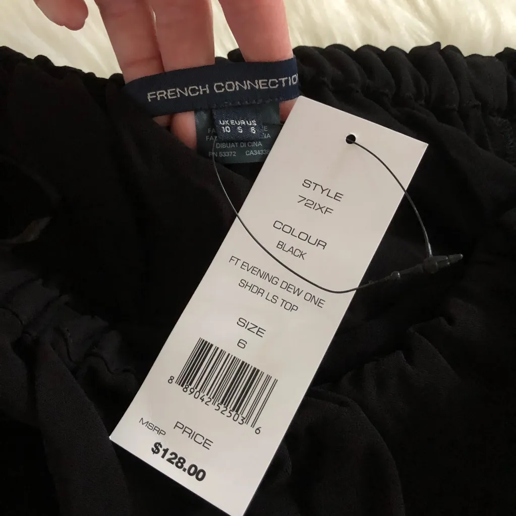 French Connection  Black One Shoulder Top - Image 12