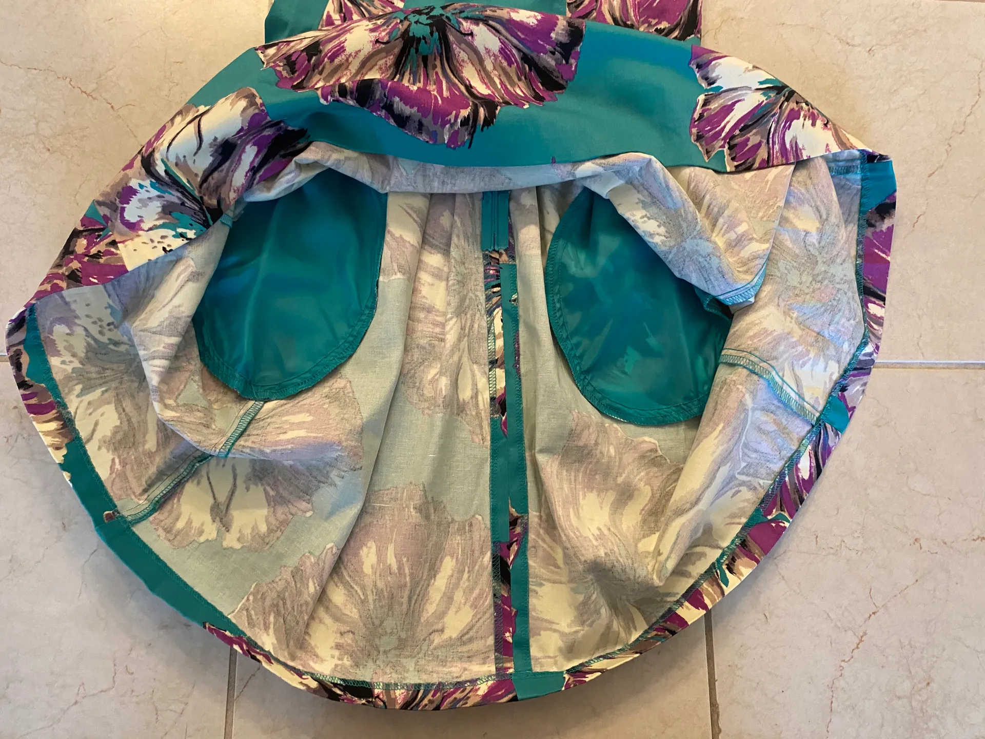 Nine West Teal Floral Summer Dress - Image 6