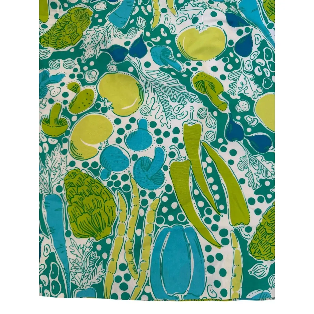LILLY PULITZER Vintage 100% Cotton Steamed Vegetables Skirt Size 6 - Image 8