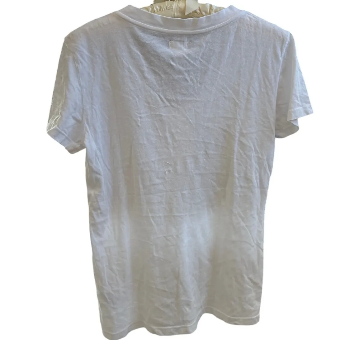 L'Agence  Classic Tee -  Becca fitted Vneck white - Size M - Image 4
