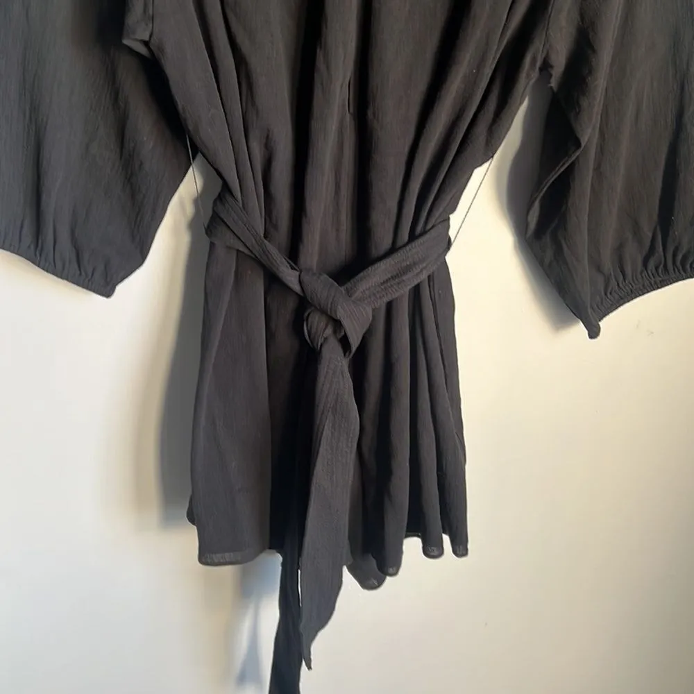 APIECE APART isla BLack Shorts Romper - Image 5