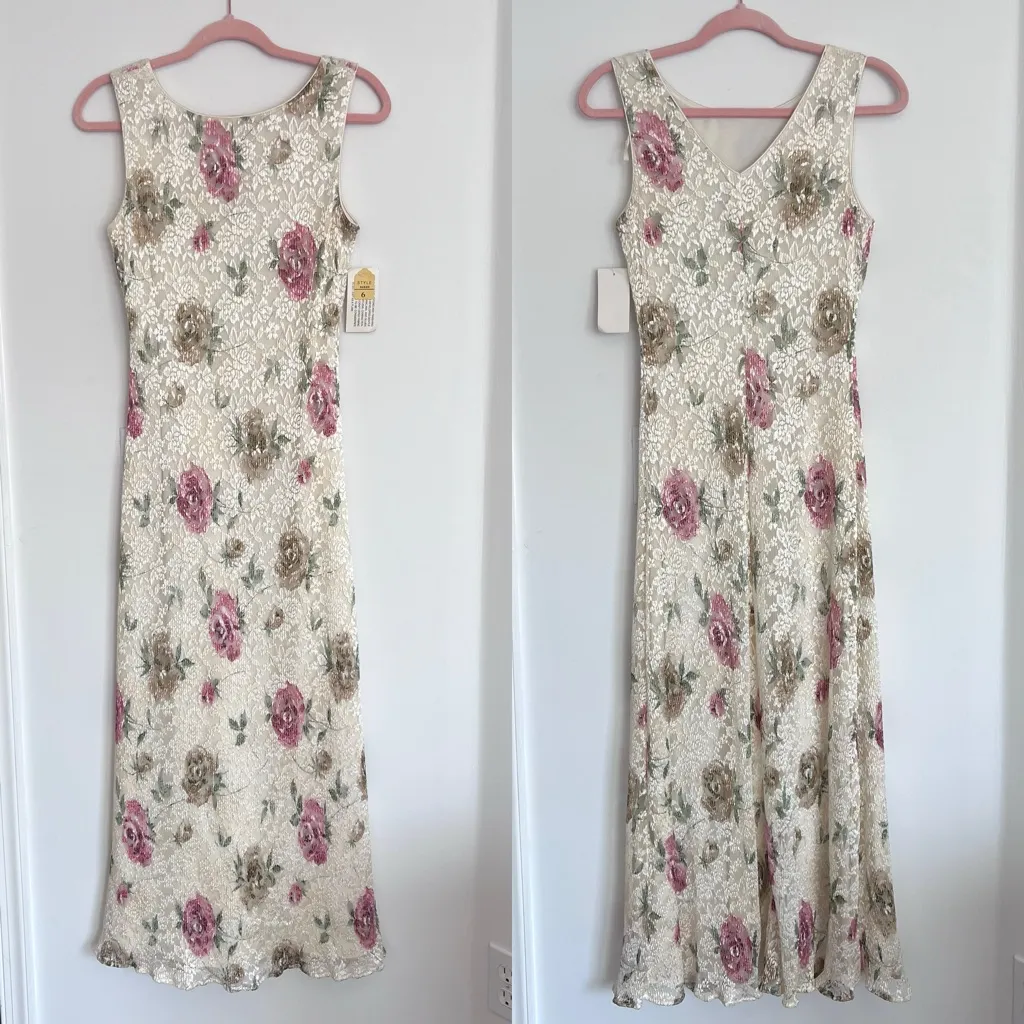 Vintage Y2K fairy‎ cottagecore laced maxi dress nwt Pink Size 6 - Image 2