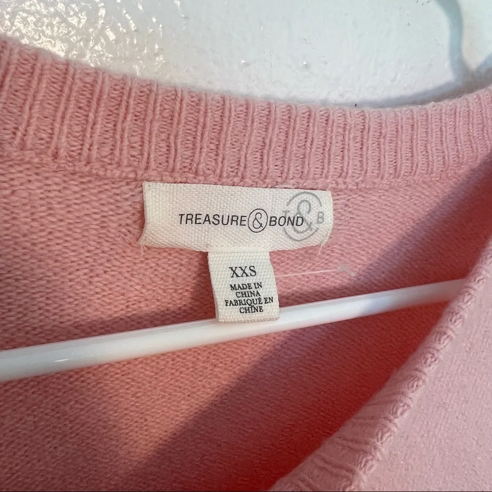 Treasure & Bond Crewneck Pullover Sweater Pink Lotus - Image 13