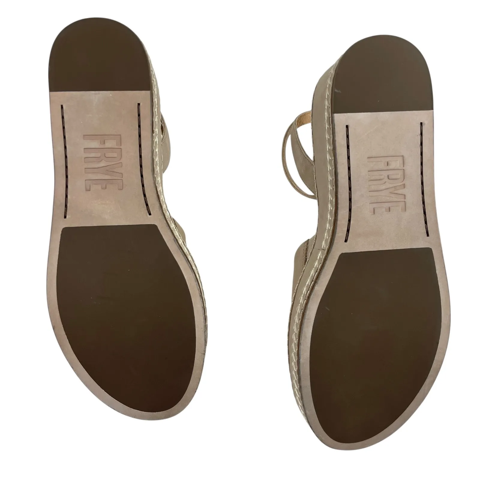 NEW FRYE Joy Ankle Strap Platform Sandal Clay Espadrille Wedge‎ Shoes Size 9 - Image 6