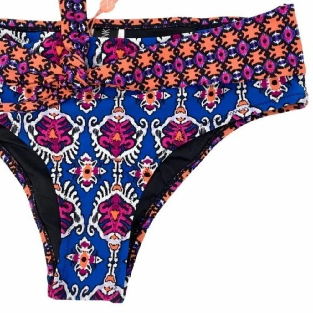 NEW REVOLVE X MINKPINK Conflict of Interest Multi Tie Front Bikini Bottoms M - Image 8