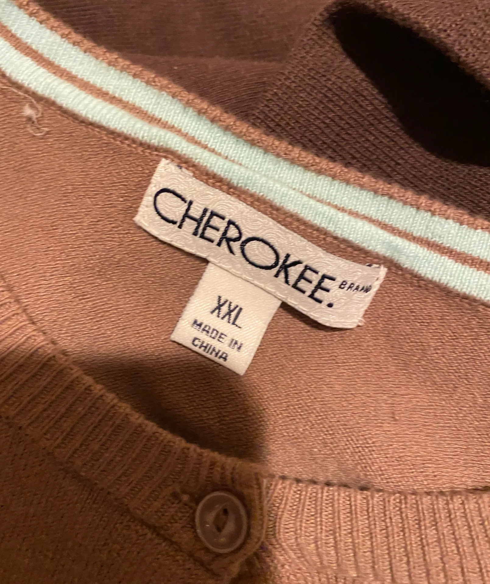 Cherokee Light Brown Cardigan Button Up Xxl - Image 7