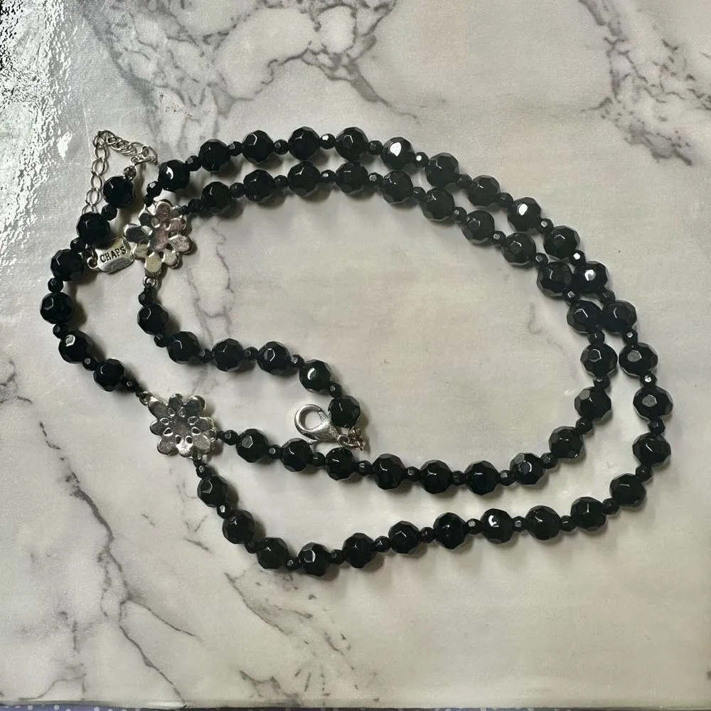Chaps black beaded double strand necklace - Image 7