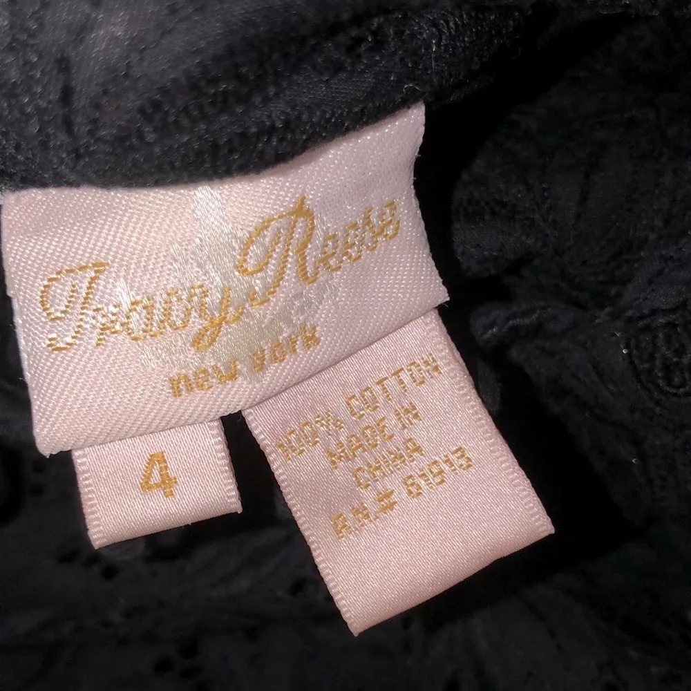 Tracy Reese New York size 4 black lacey boho top - Image 8