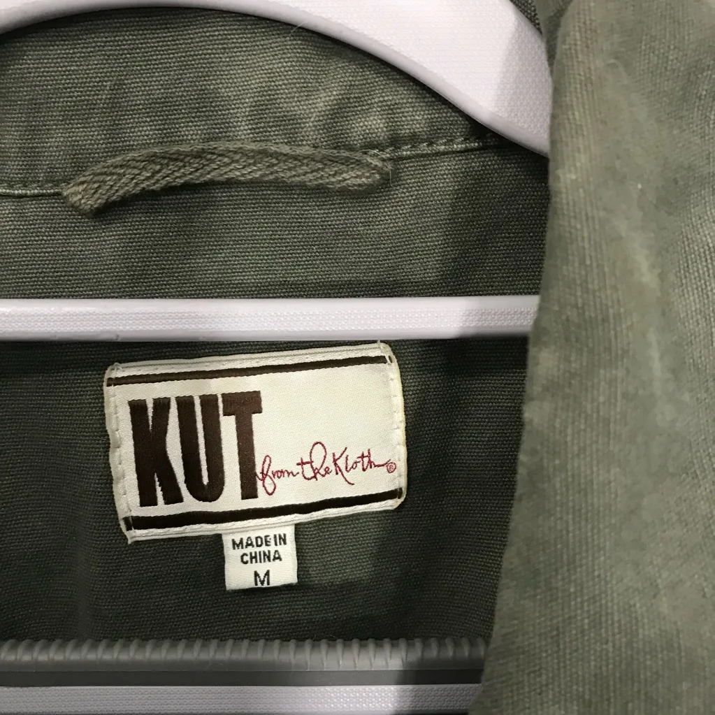 Kut from the Kloth Olive Utility Jacket - Image 3