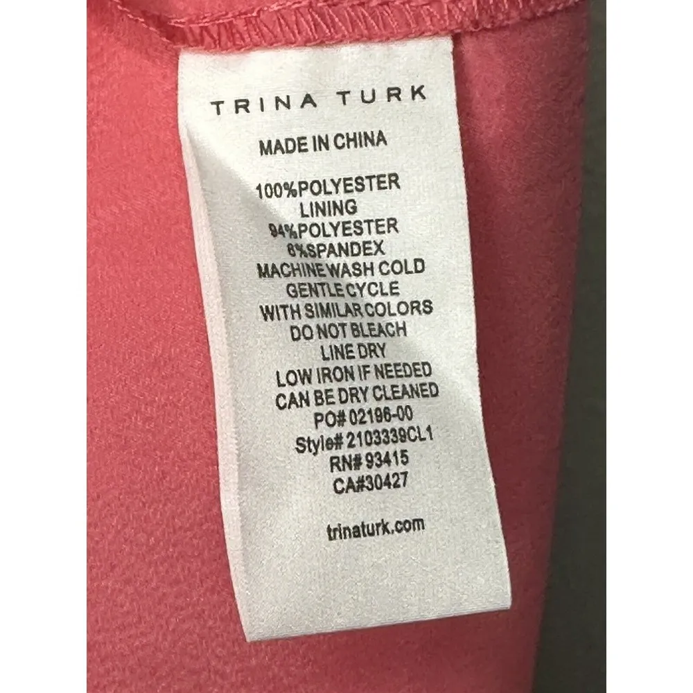 Trina Turk  Katie Bow Shift Dress Pink Sz 4 NEW - Image 7