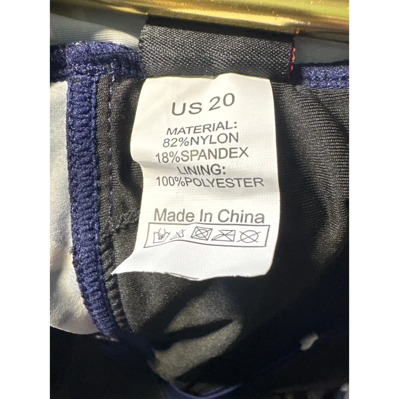 Mycoco Navy Blue Floral Tankini Swimsuit Set Women's Size 20 NEW‎ - Image 4