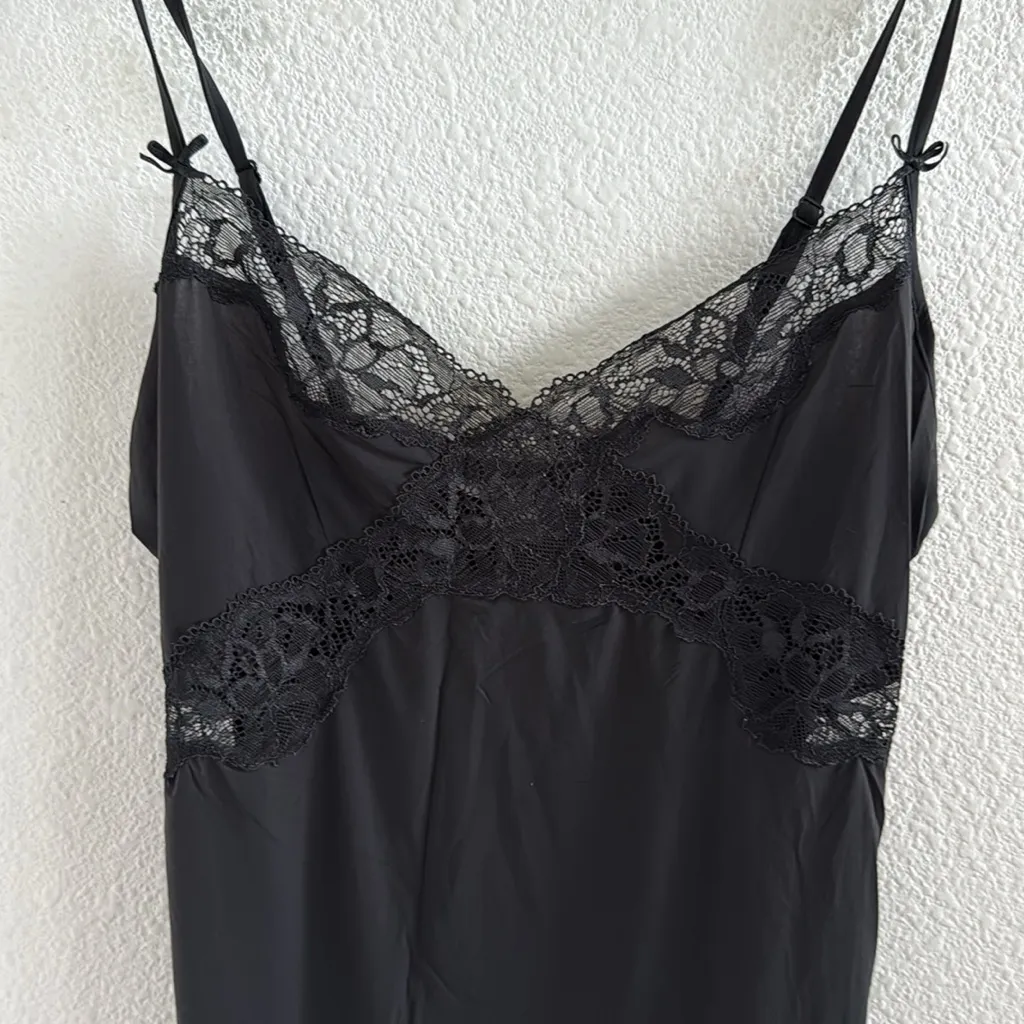 Victoria's Secret Black Lace Slip Nightie Chemise Small - Image 4