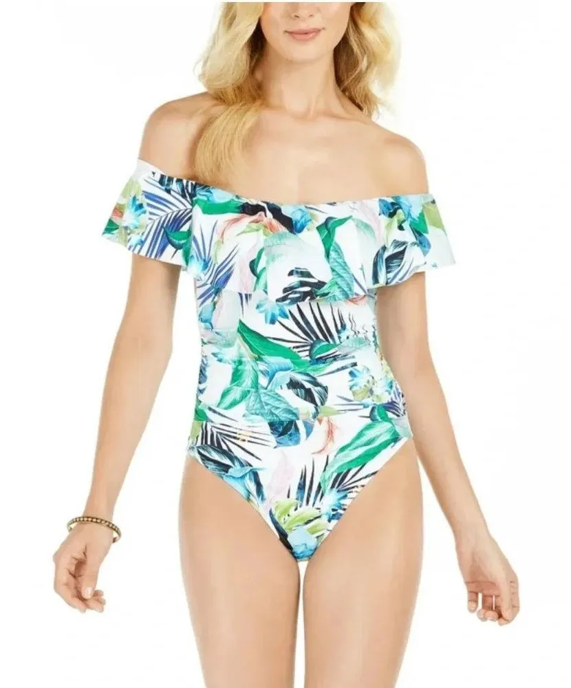 LA BLANCA IN THE MOMENT TROPICAL one piece swimsuit size 4 - Image 2
