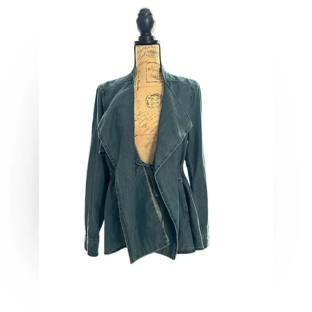 Urban Outfitters Silence + Noise Kirra Swing Chambray Trench Coat Sz Medium NWT - Image 3