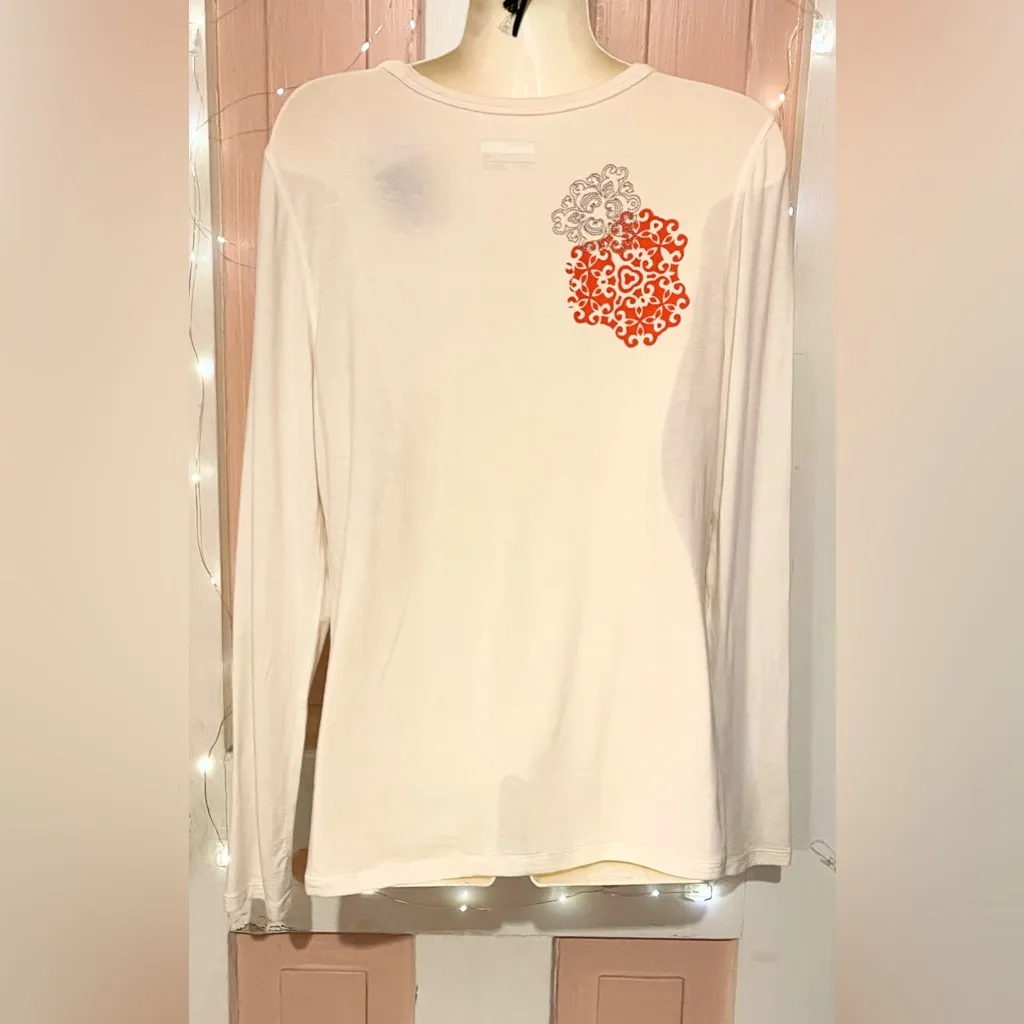 Marmot White Long Sleeve Top Size Large - Image 2