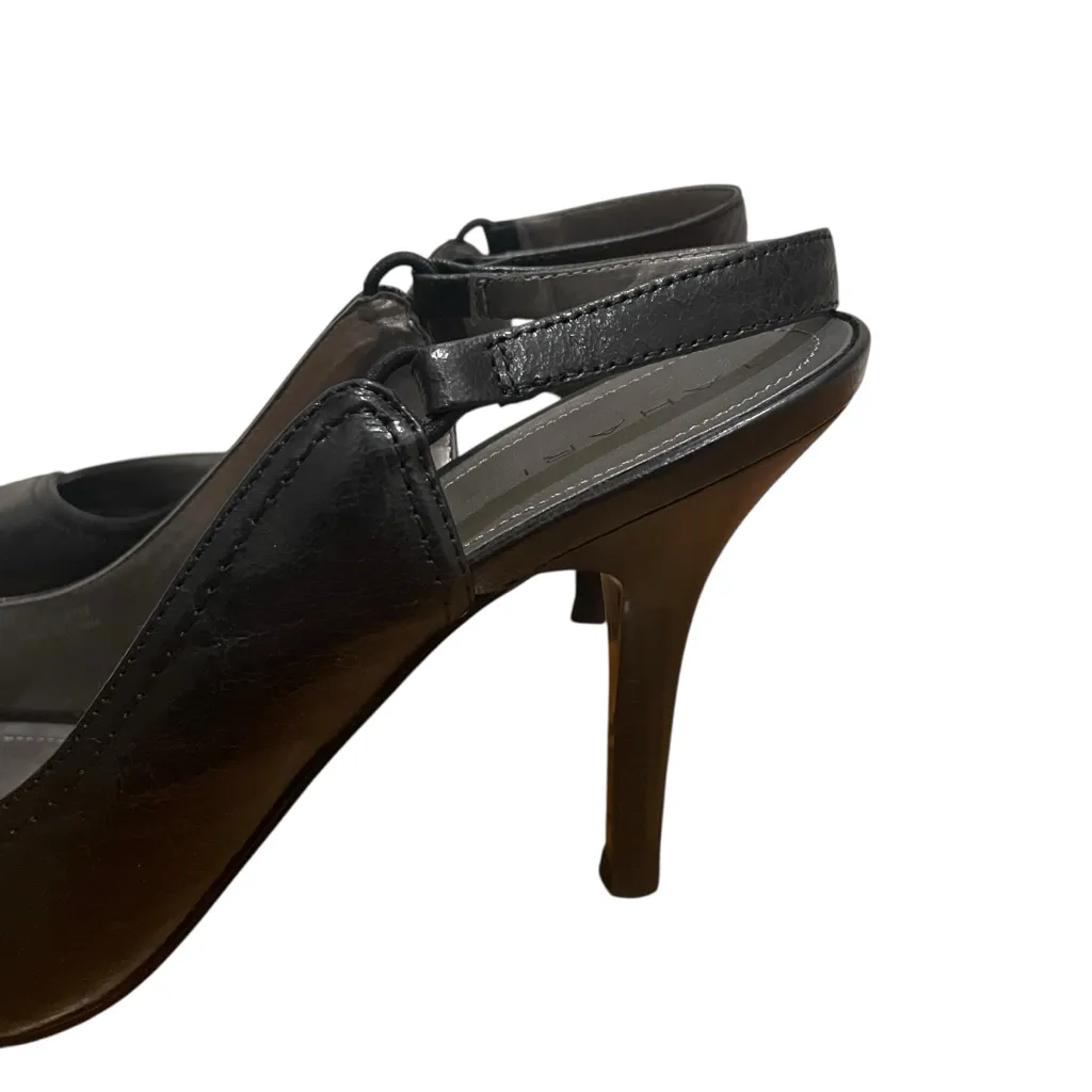 Tahari Lacey Slingback Peep Toe Stiletto Heel Pumps Black Women Size 11M - Image 3
