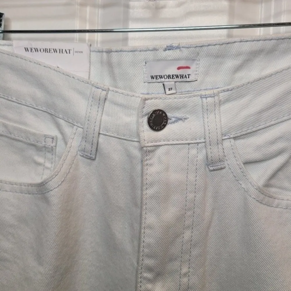 WE WORE WHAT kick flare light bleached jeans 27 - Image 6