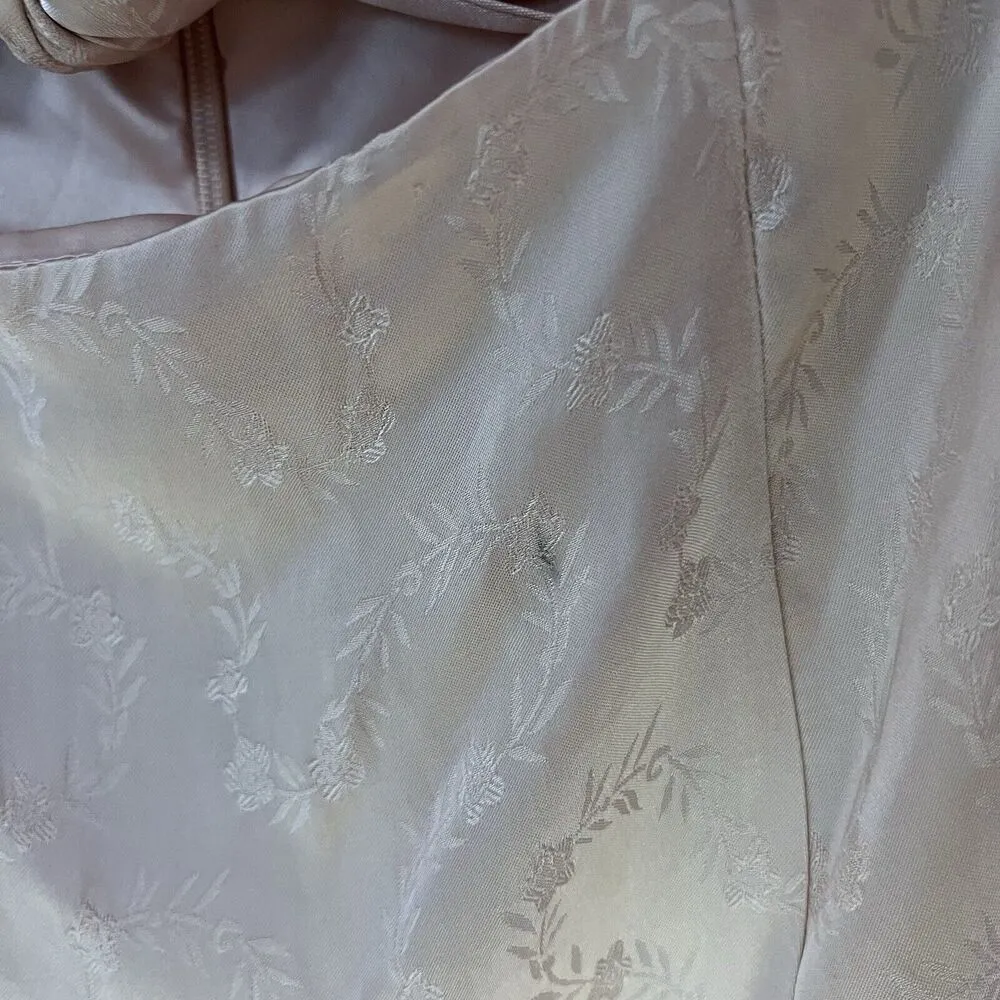 Majorelle Giannina Dress Medium Pink Blush Satin Gown Floral Cut Out MSRP $248 - Image 10