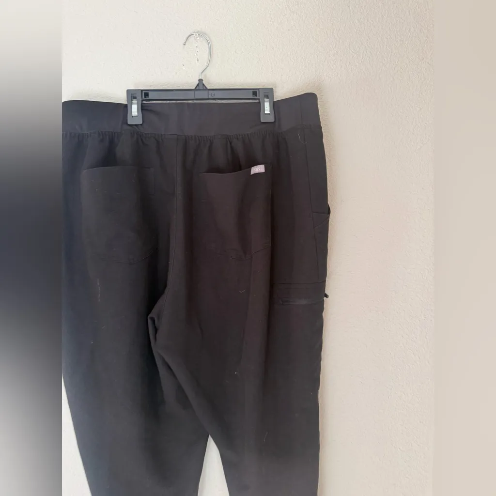 Figs High Waist Black Zamora Jogger Scrub Pant, Size 3XL - Image 4
