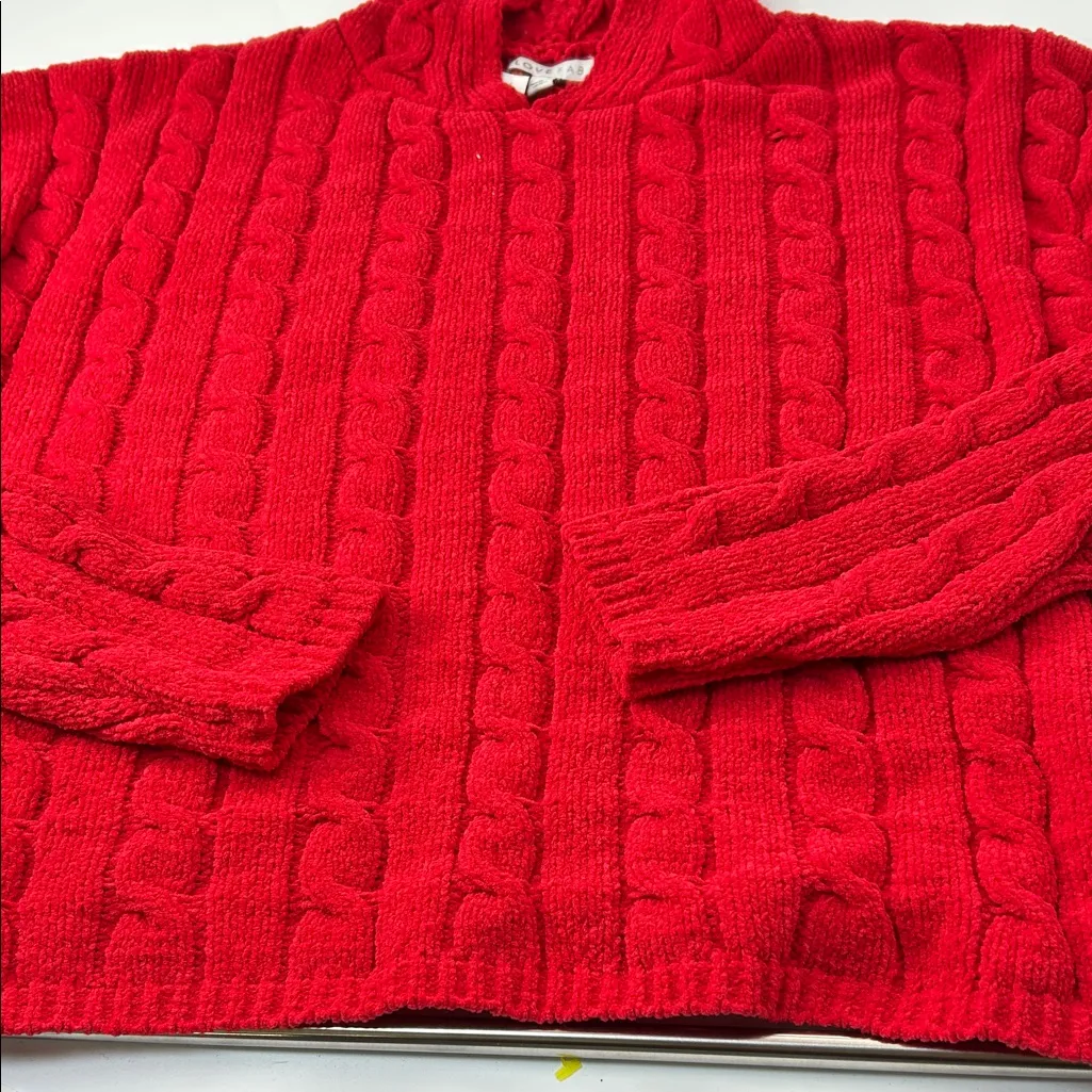 Love Red Knit Sweater Size XL - Image 16