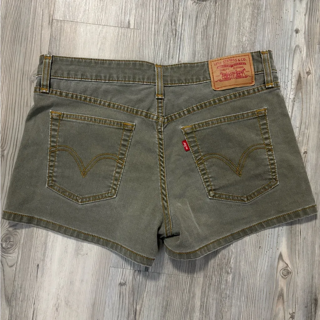 Levi's Olive Women's Jean Shorts - Image 2