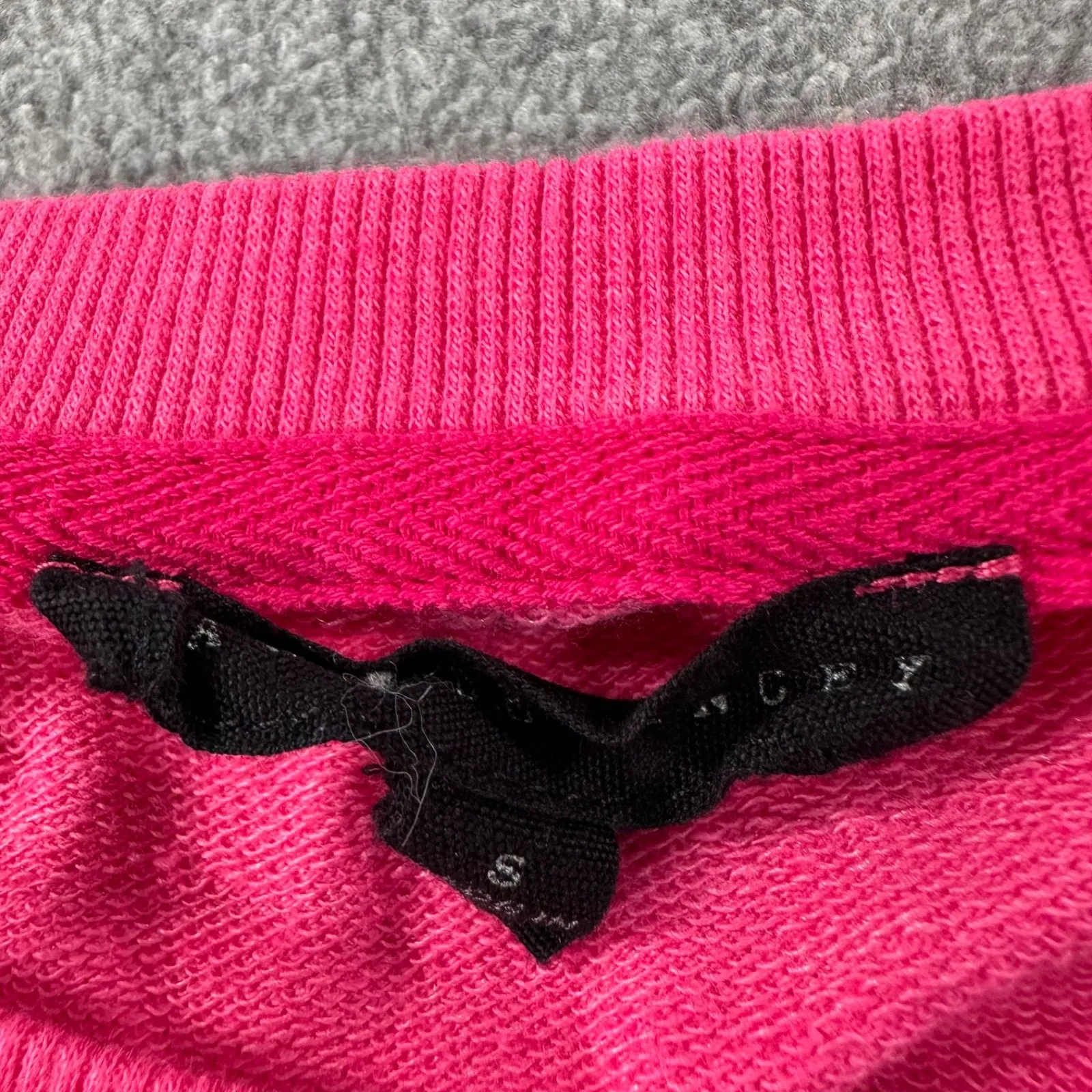 Jane & Delancey Embroidered Heart Crewneck Sweatshirt Pullover Womens Small Pink - Image 6