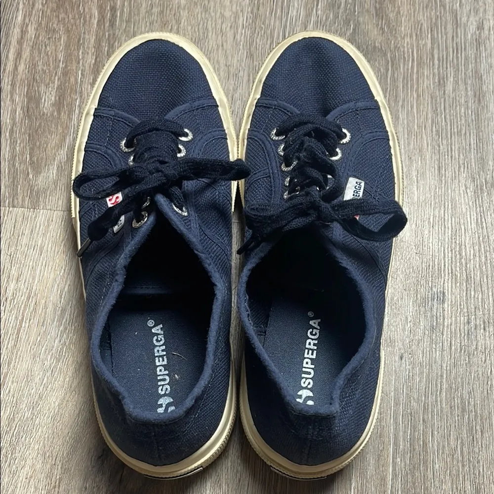 Superga Cotu Classic Unisex Blue Canvas Sneakers - Image 5