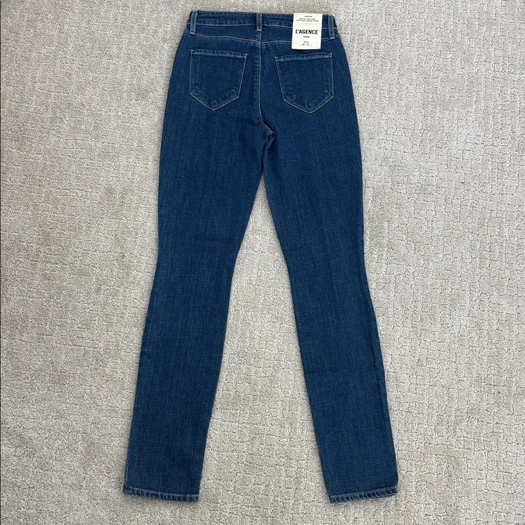 NEW NWT L'Agence Jyothi High Split Ankle Jeans straight leg denim - Image 6