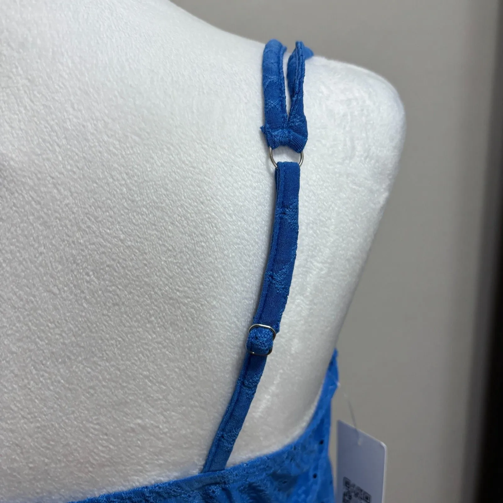 Charmo Swimsuit Cover up Women S Beach Coverup Eyelet Boho NWT Holiday Gift Blue - Image 7