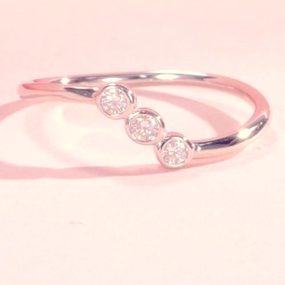 Sparkling Moissanite‎ Diamond Ring | 14k White Gold Plated Sterling Silver - Image 12