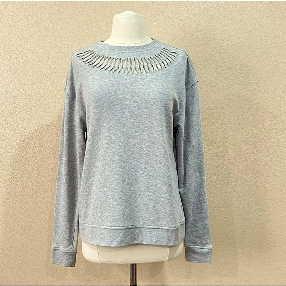 Victoria’s Secret Sport Heather Grey Twist Crewneck Sweatshirt Size XS - Image 9