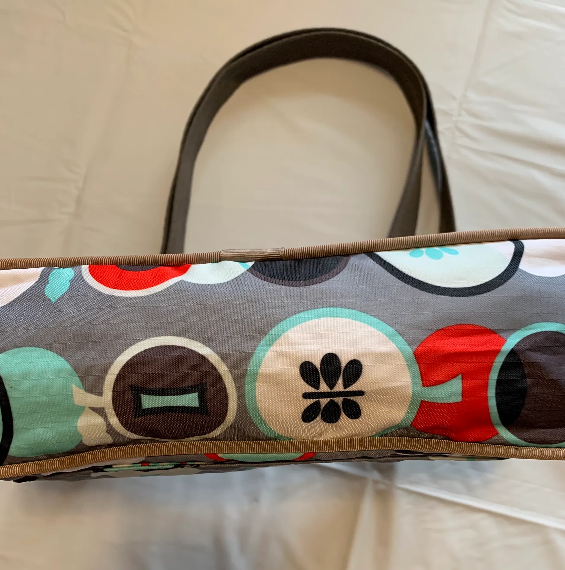 Nylon Apple Pattern Crossbody Shoulder Bag Purse - Image 6