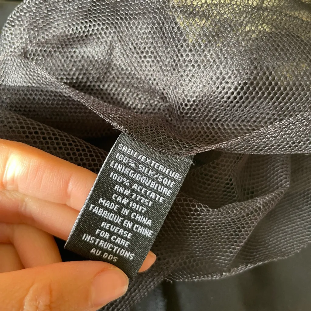 Vtg 90s Betsey Johnson Evening Silk Dress Tulle Embroidered Mad Hatter Whimsy 6 - Image 5