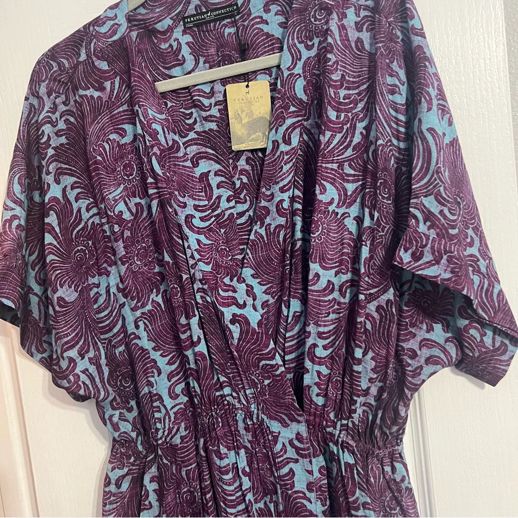 Peruvian Connection Purple and Blue Maxi Dress - Image 2