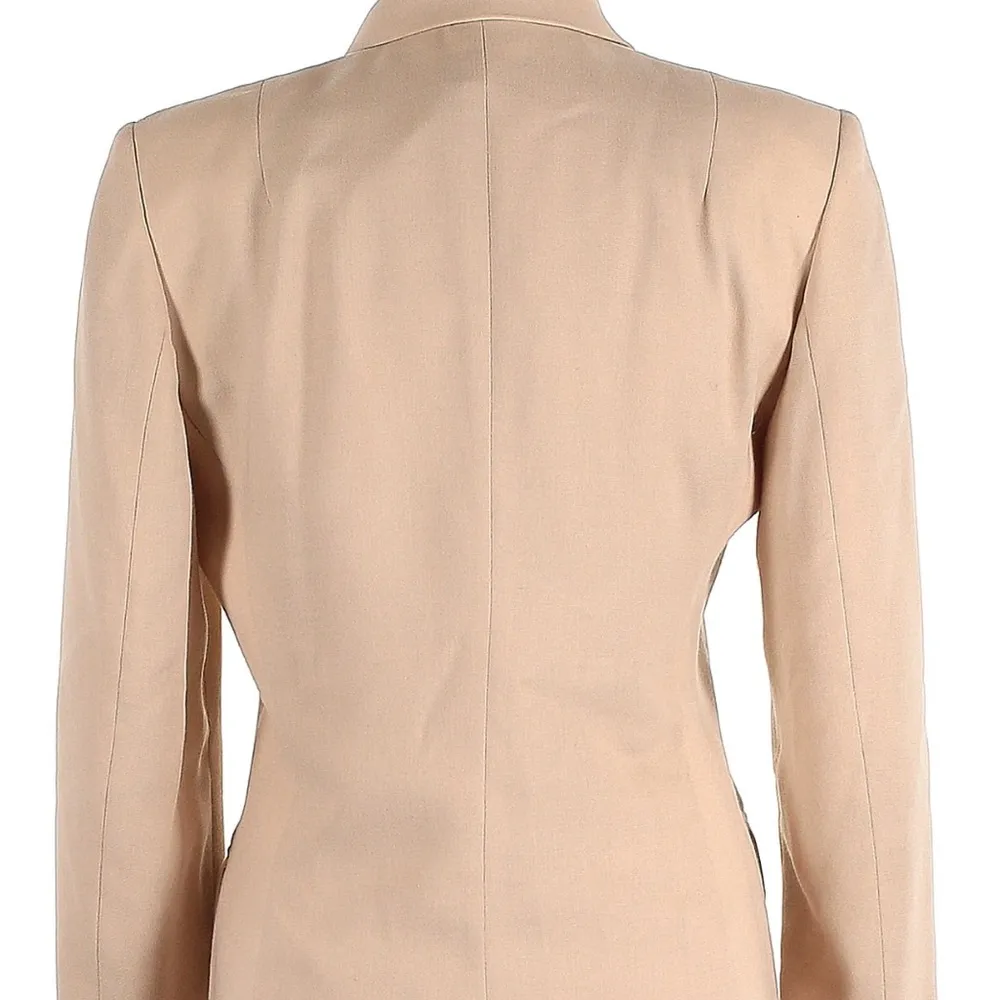 M.T. Studio Morgan Taylor Beige tan double breast Coat blazer size 6 - Image 7