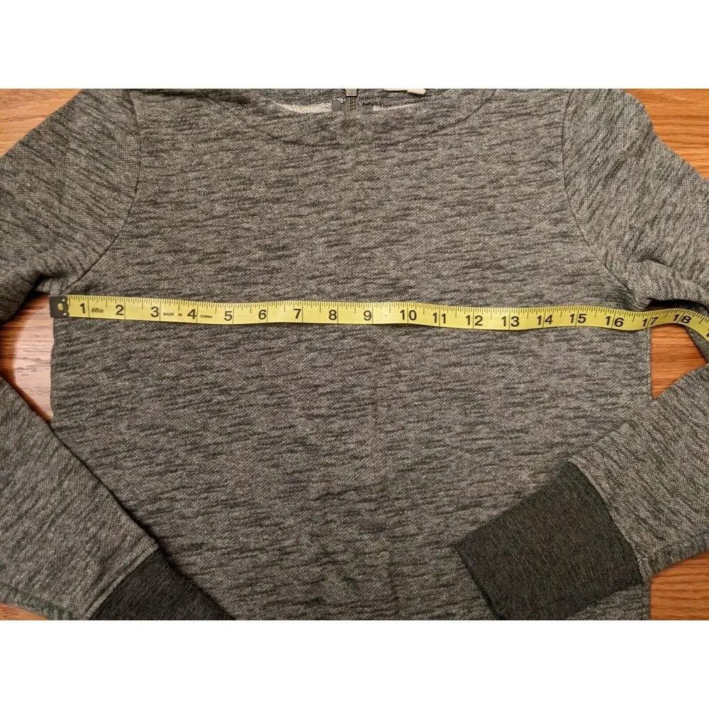 Madewell Women Sz XS Crew Neck Sweatshirt Back Zipper Casual Preppy Minimalist - Image 5