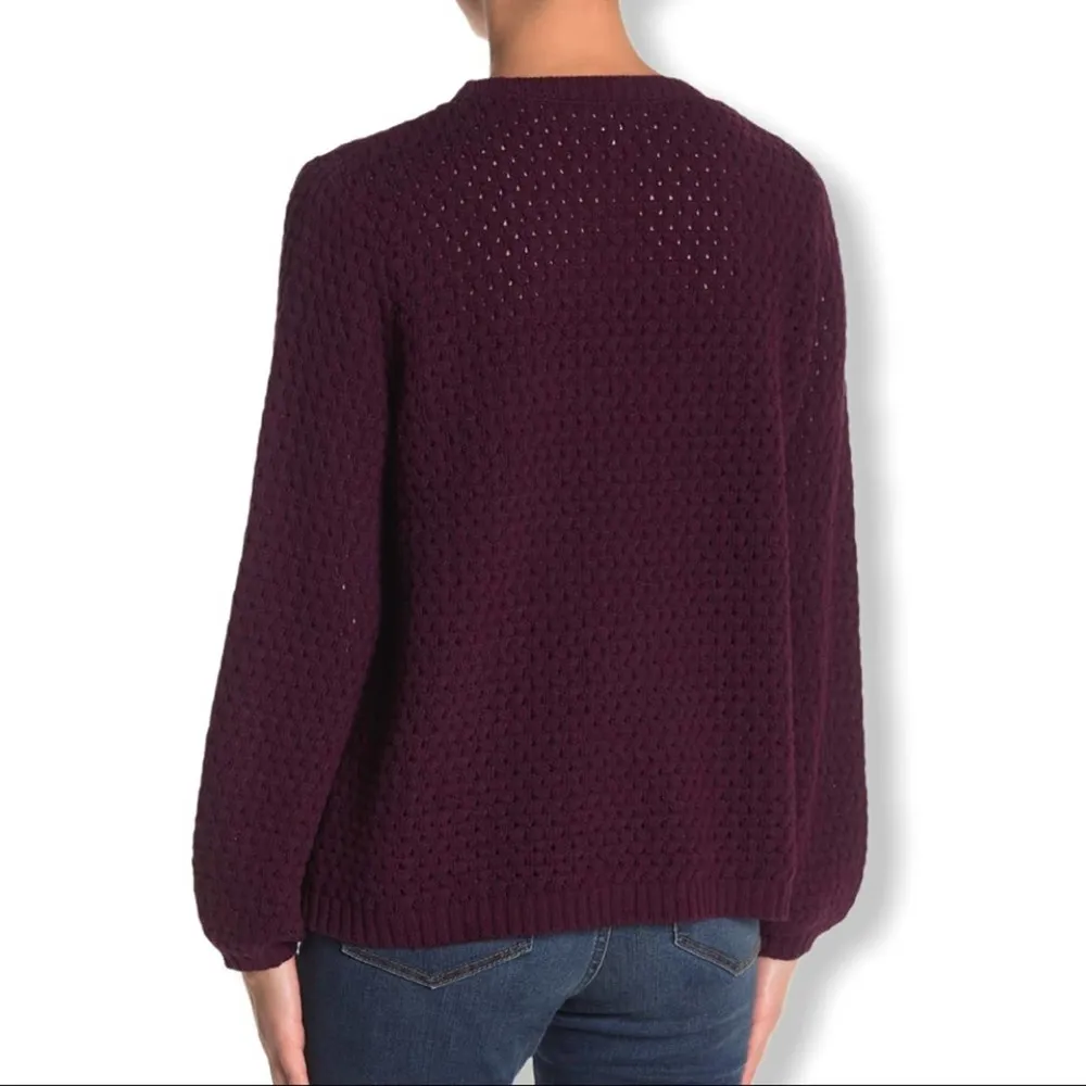 14th & Union purple popcorn texture sweater S new - Image 2